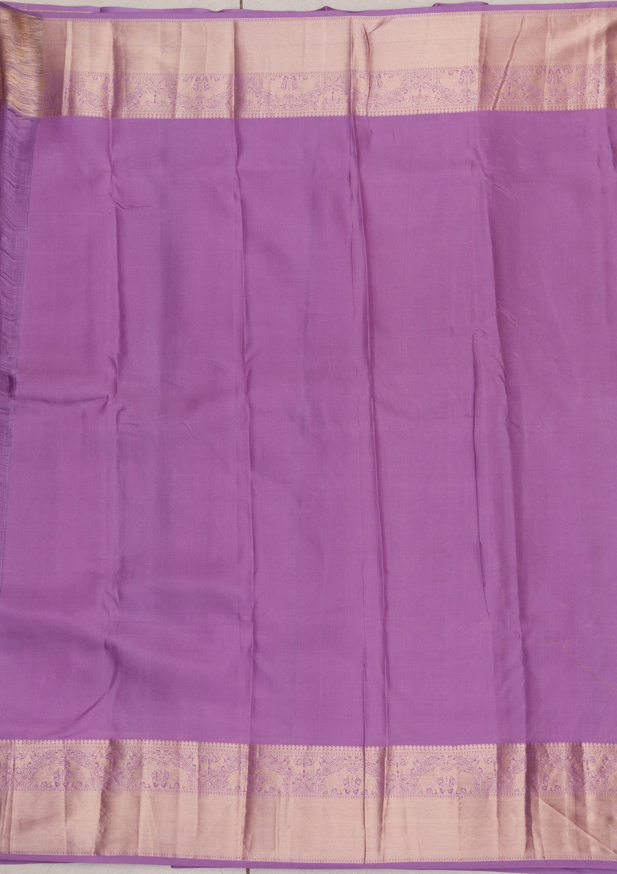 Lavender Zariwork Pure Silk Saree-Koskii