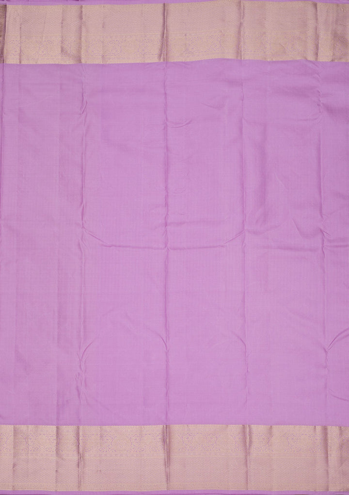 Lavender Zariwork Pure Silk Saree-Koskii