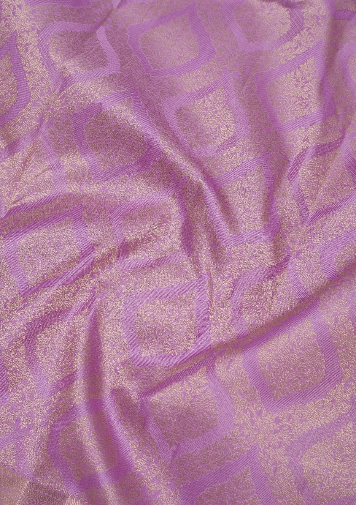 Lavender Zariwork Pure Silk Saree-Koskii