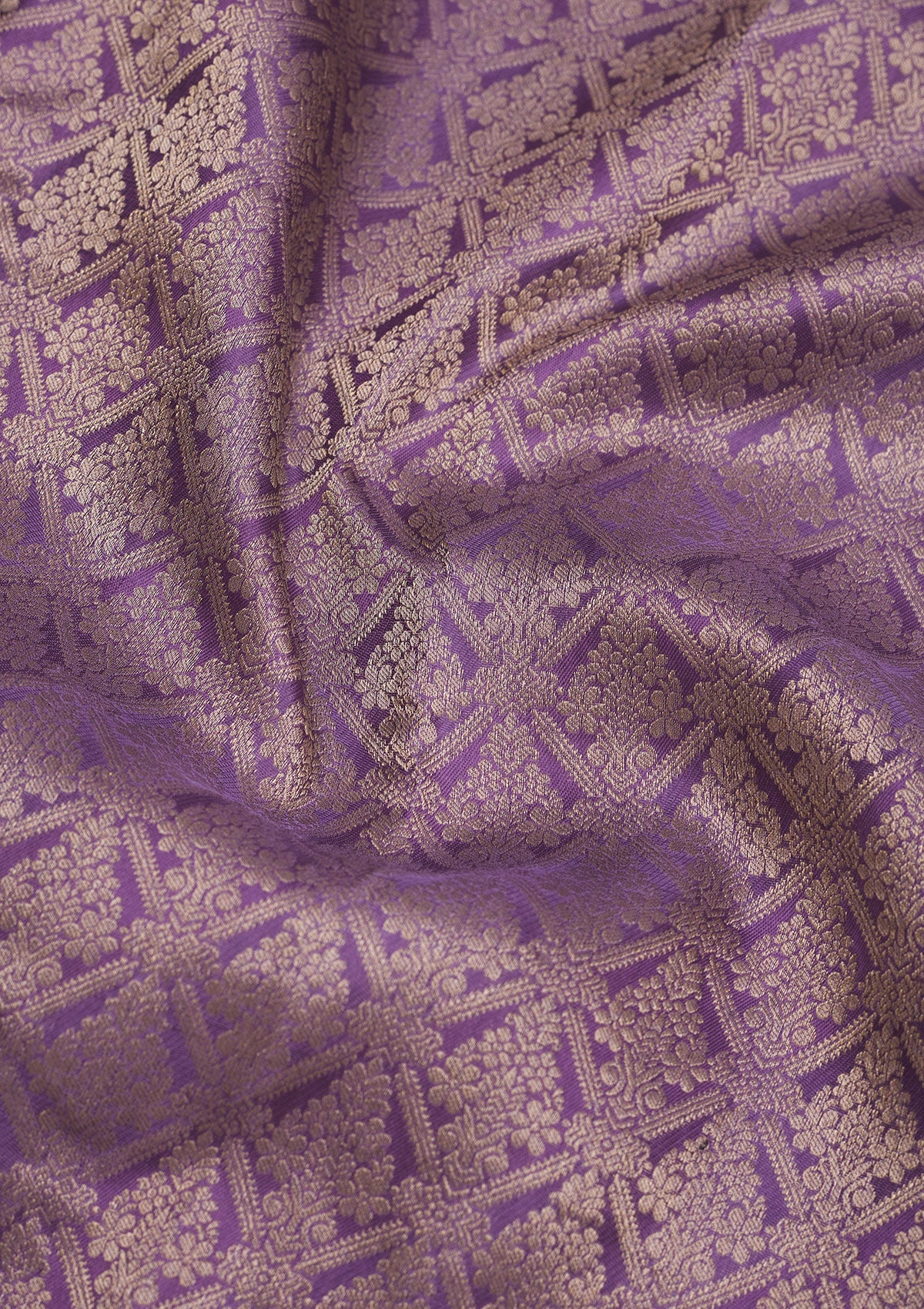 Lavender Zariwork Pure Silk Saree