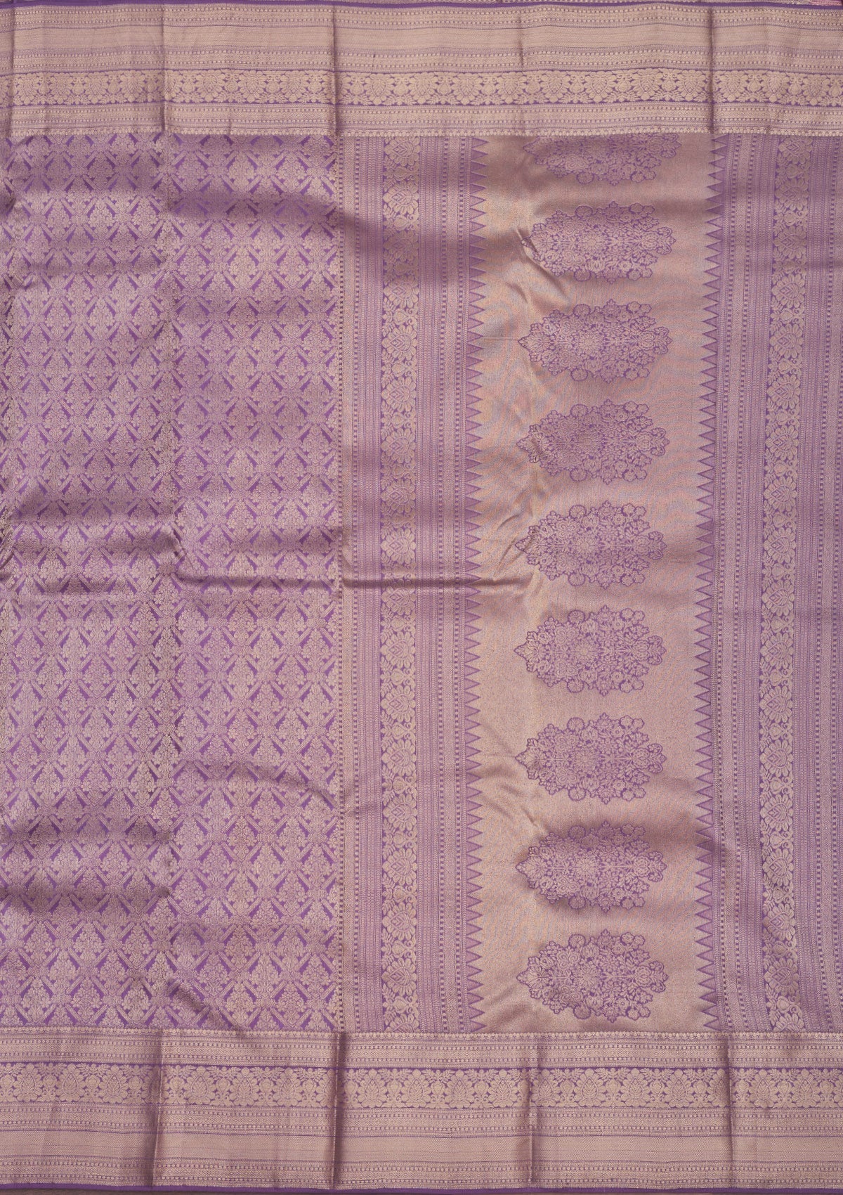 Lavender Zariwork Pure Silk Saree