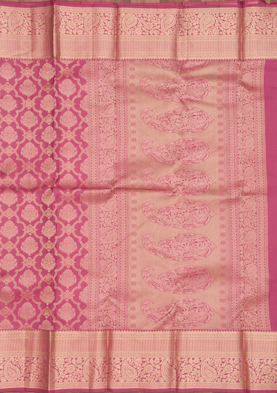 Lavender Zariwork Pure Silk Saree-Koskii