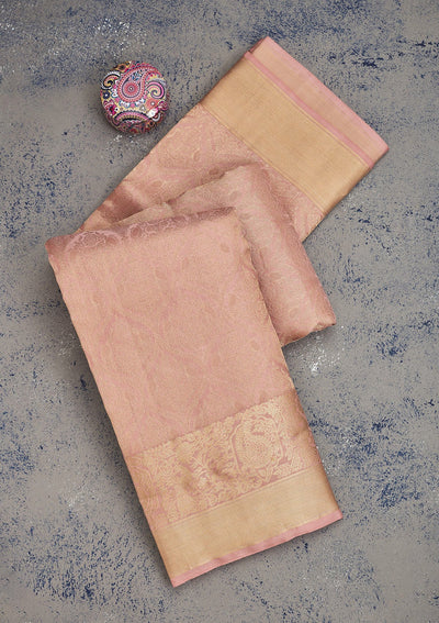 Lavender Zariwork Pure Silk Saree-Koskii