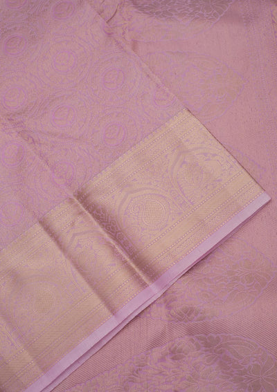 Lavender Zariwork Pure Silk Saree