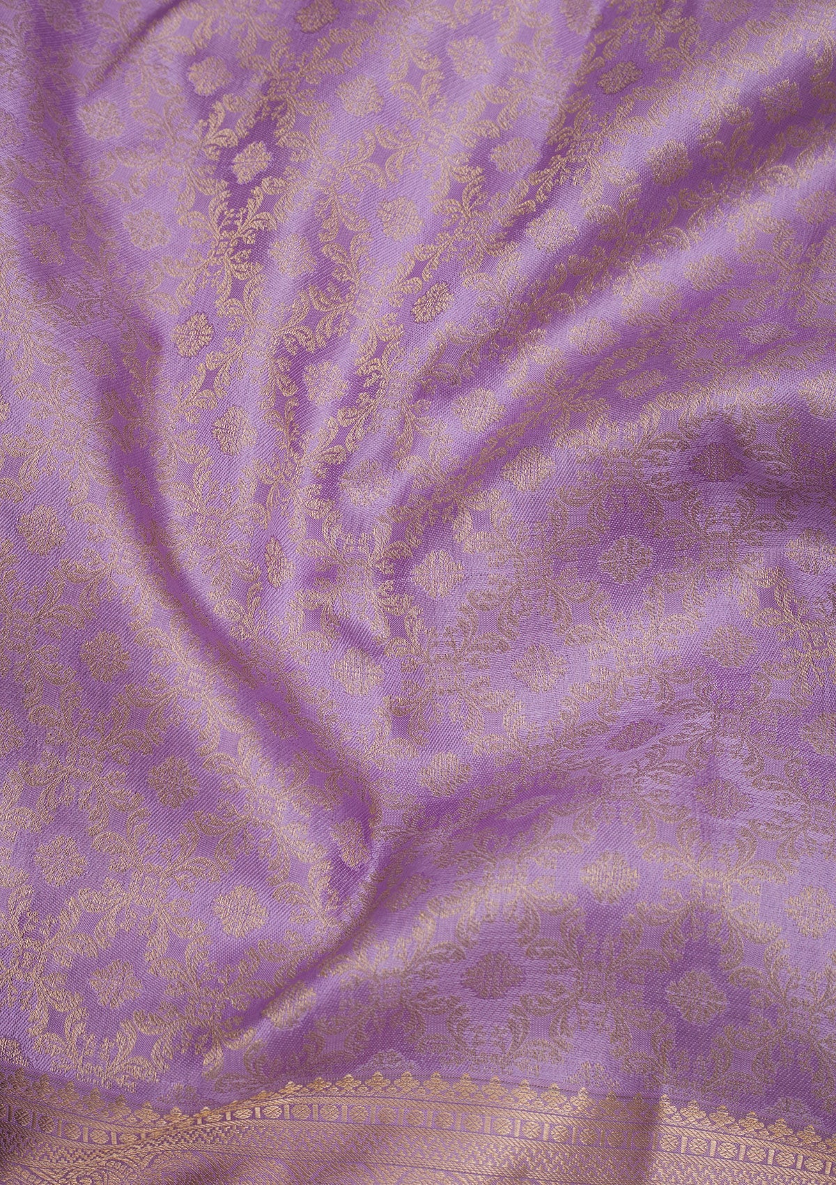 Lavender Zariwork Pure Silk Saree