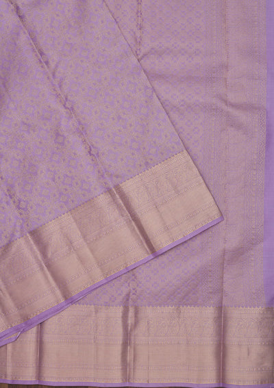 Lavender Zariwork Pure Silk Saree