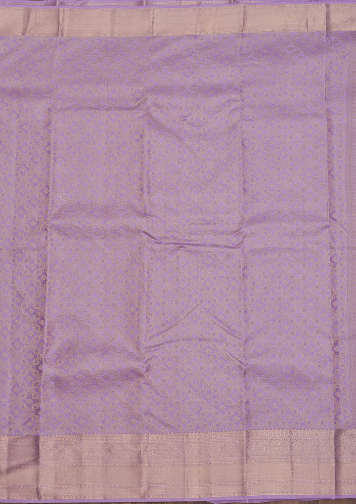 Lavender Zariwork Pure Silk Saree