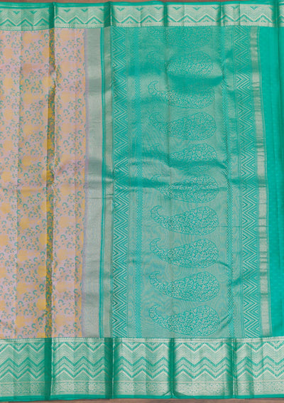 Lavender Zariwork Pure Silk Saree-Koskii