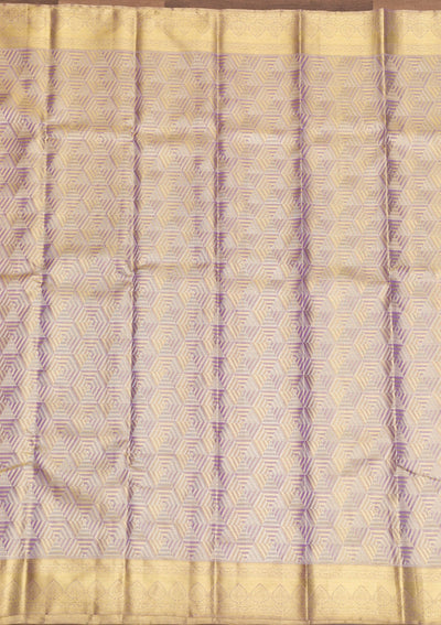 Lavender Zariwork Pure Silk Saree-Koskii