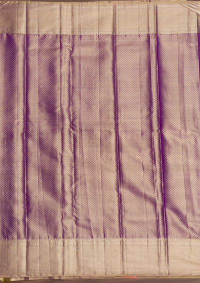 Lavender Zariwork Pure Silk Saree-Koskii