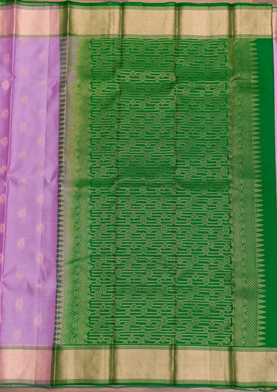 Lavender Zariwork Pure Silk Saree-Koskii