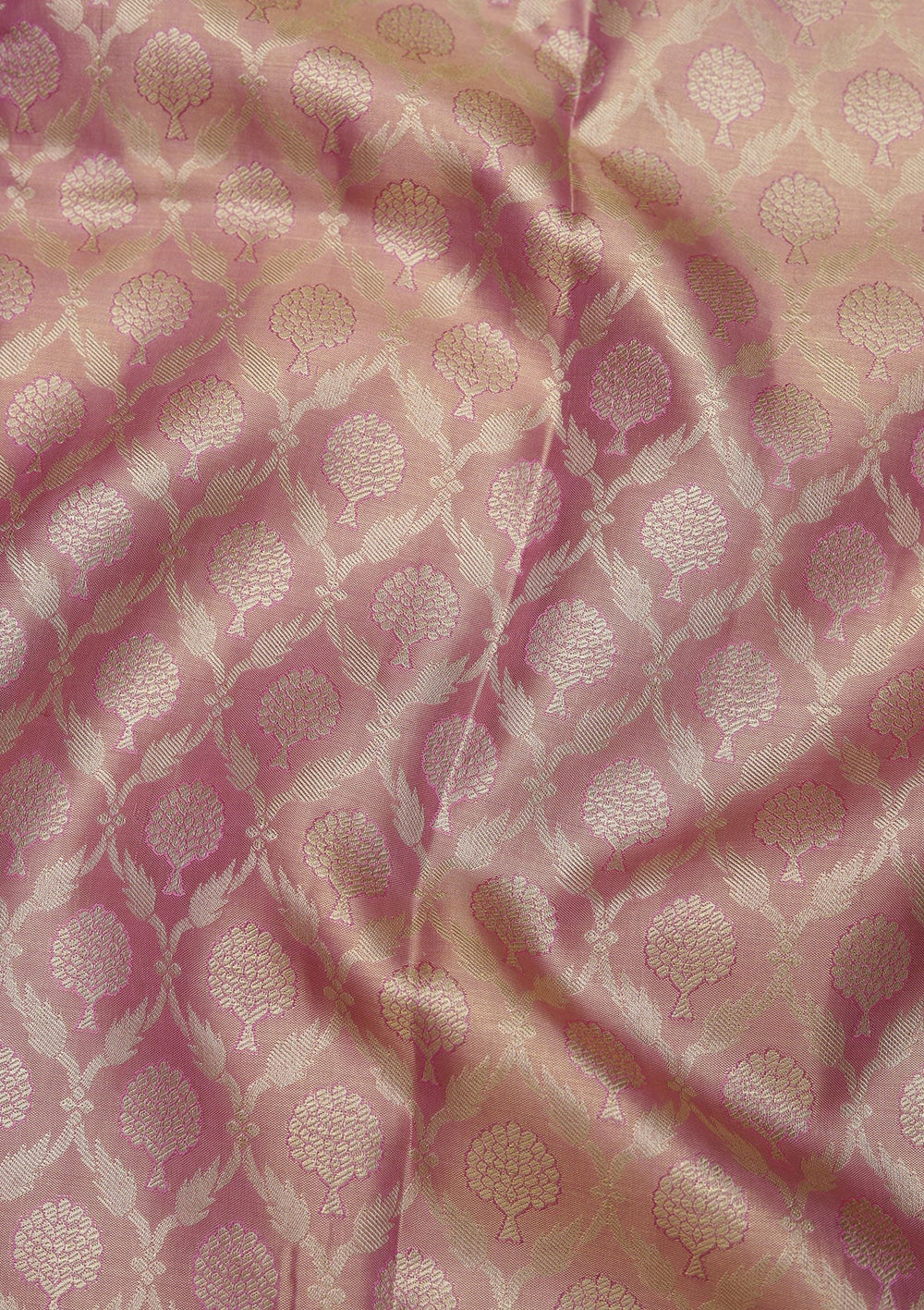 Lavender Zariwork Pure Silk Saree-Koskii