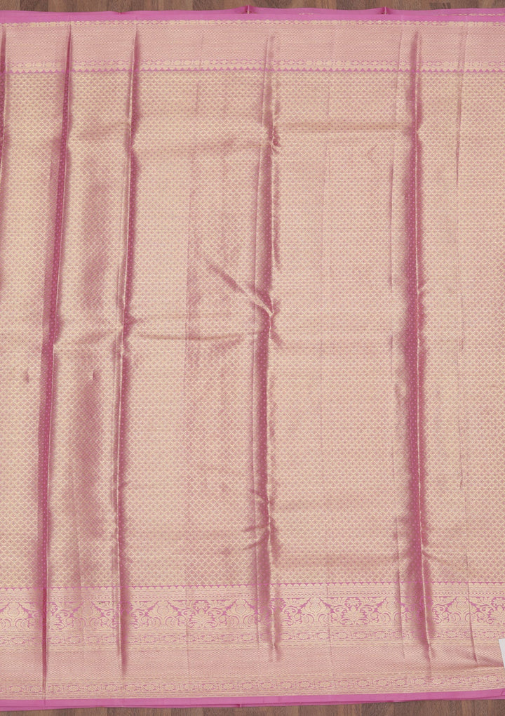 Lavender Zariwork Pure Silk Saree-Koskii
