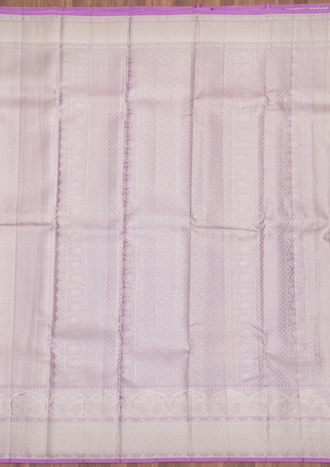Lavender Zariwork Pure Silk Saree-Koskii