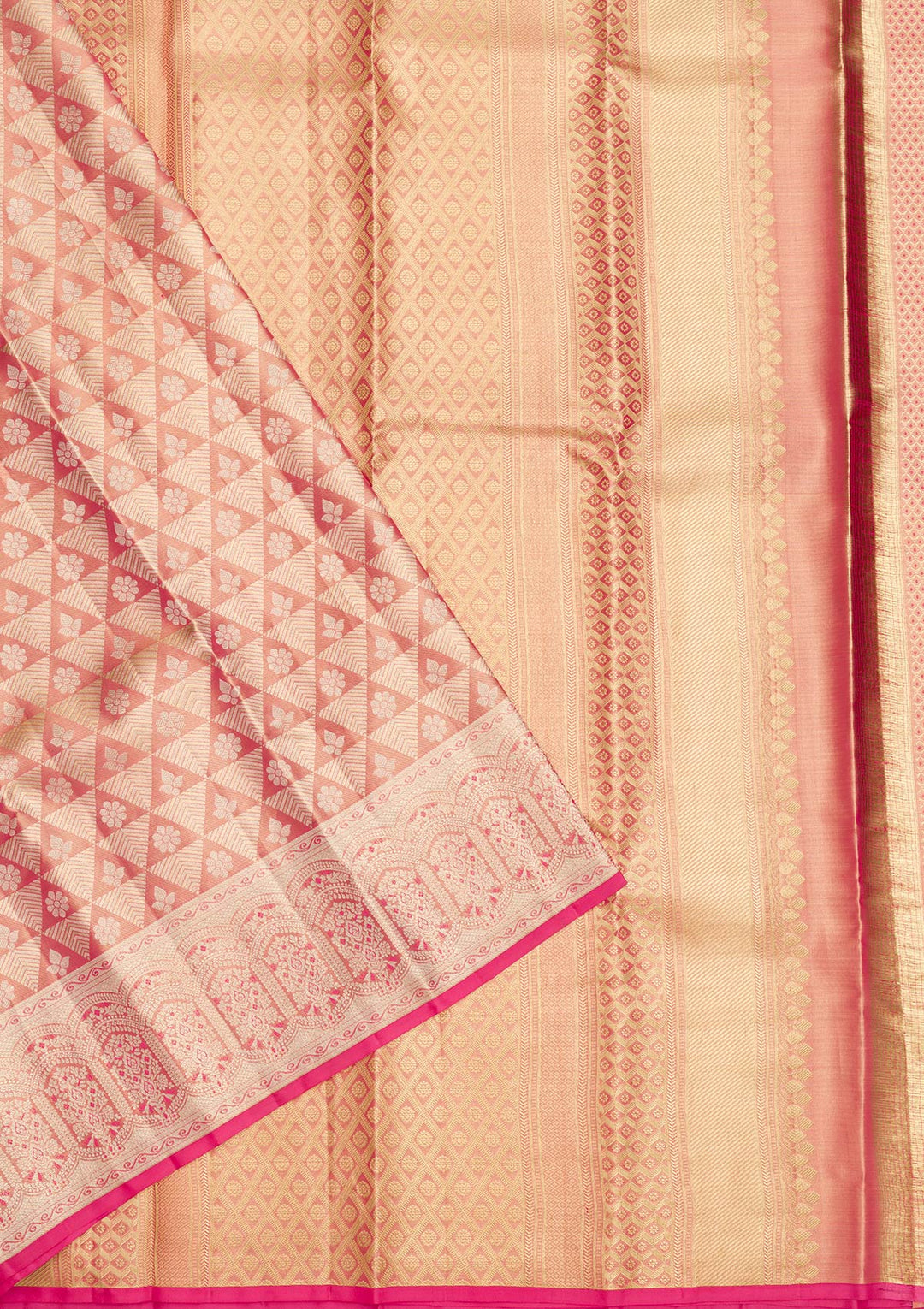 Lavender Zariwork Pure Silk Saree-Koskii