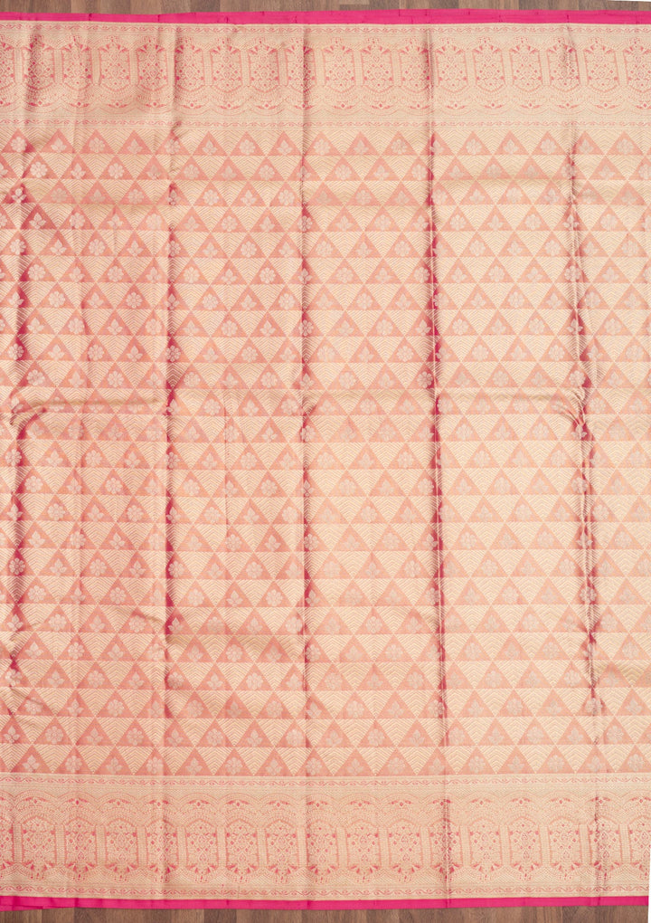 Lavender Zariwork Pure Silk Saree-Koskii