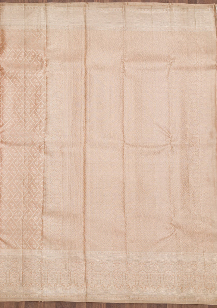 Lavender Zariwork Pure Silk Saree-Koskii