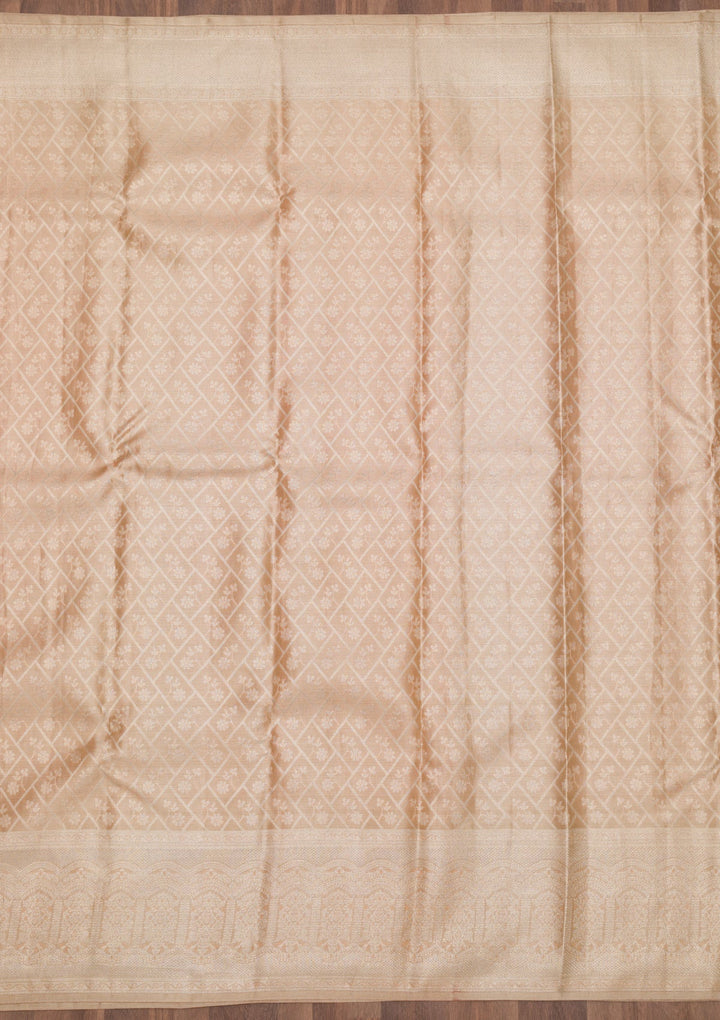 Lavender Zariwork Pure Silk Saree-Koskii