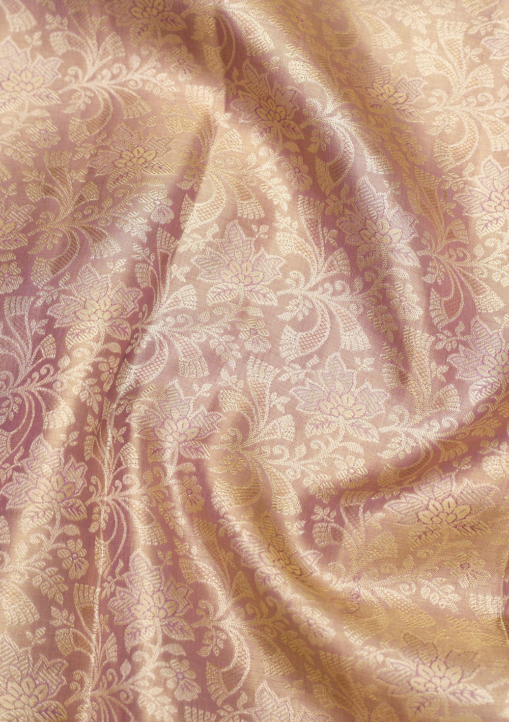 Lavender Zariwork Pure Silk Saree-Koskii