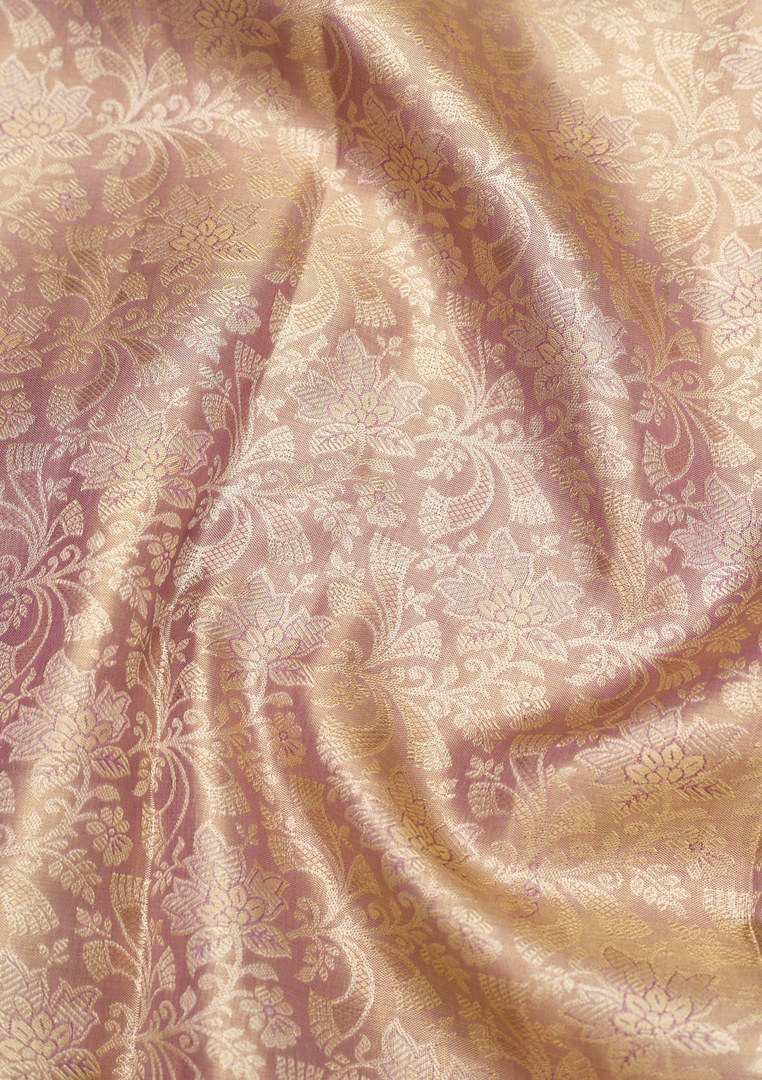 Lavender Zariwork Pure Silk Saree-Koskii