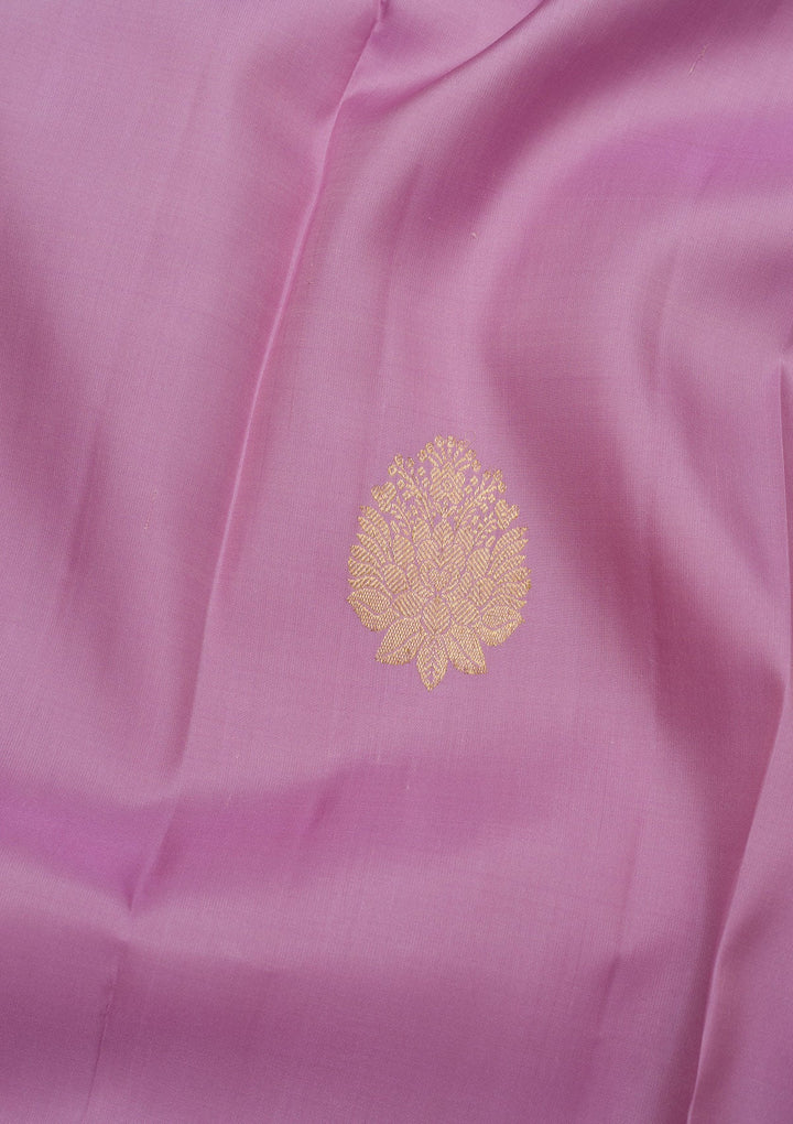 Lavender Zariwork Pure Silk Saree-Koskii