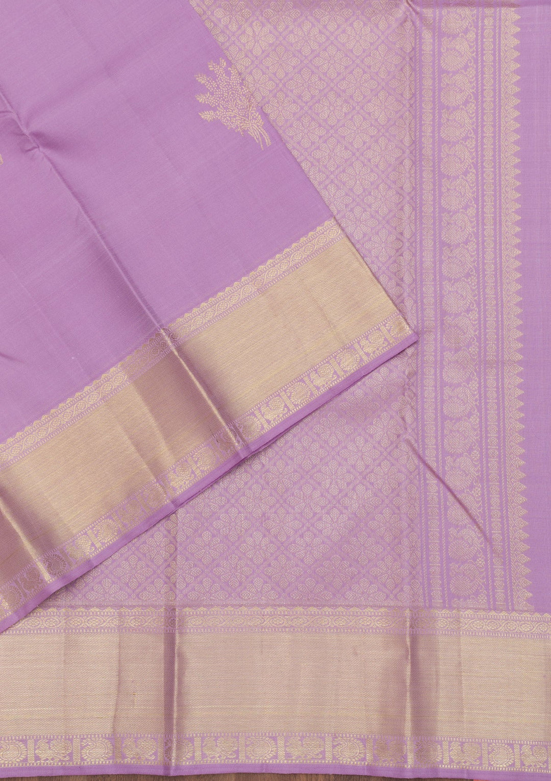 Lavender Zariwork Pure Silk Saree-Koskii
