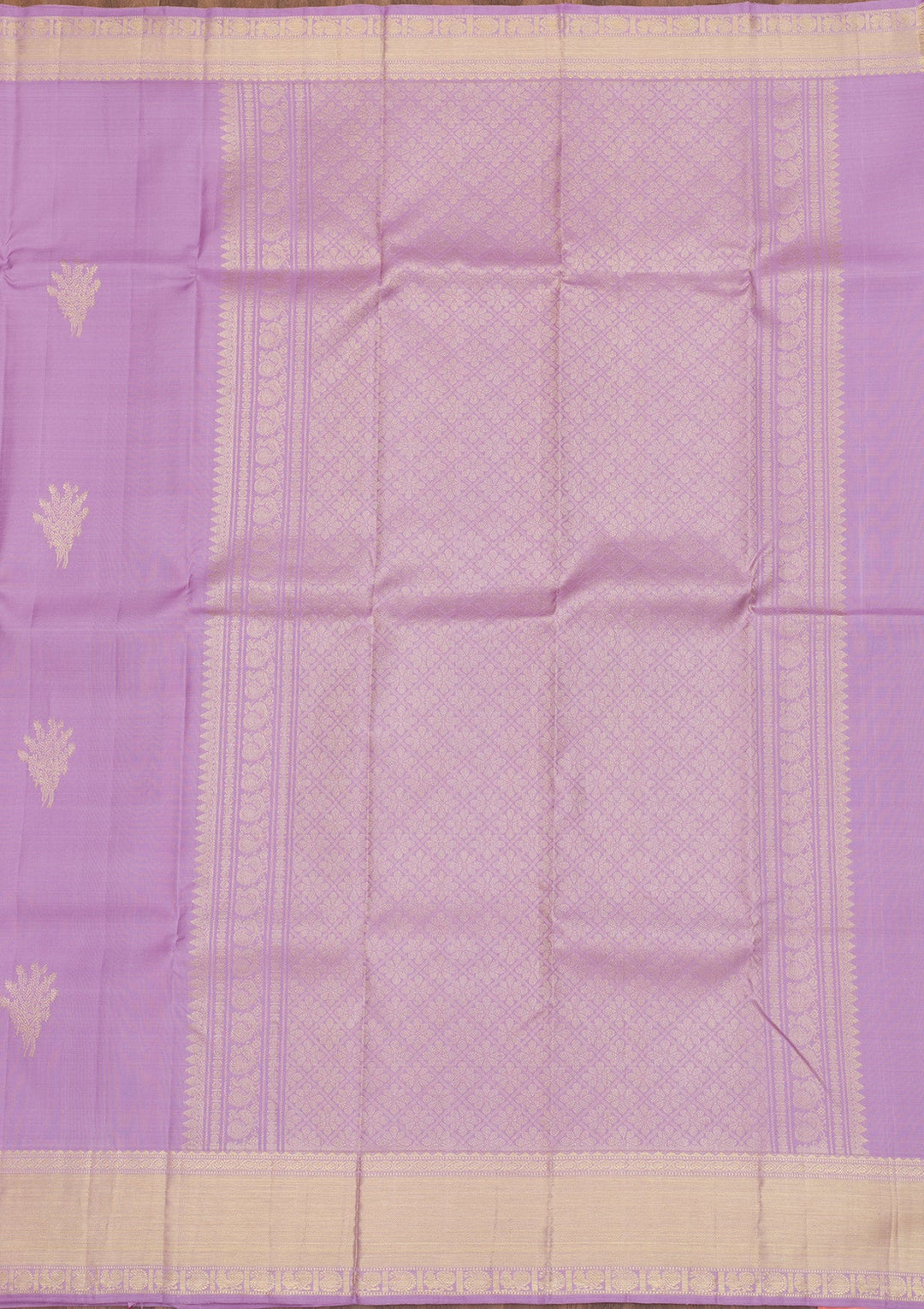 Lavender Zariwork Pure Silk Saree-Koskii