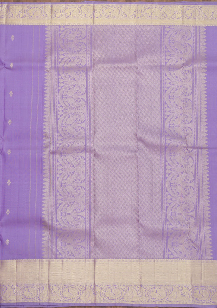 Lavender Zariwork Pure Silk Saree-Koskii