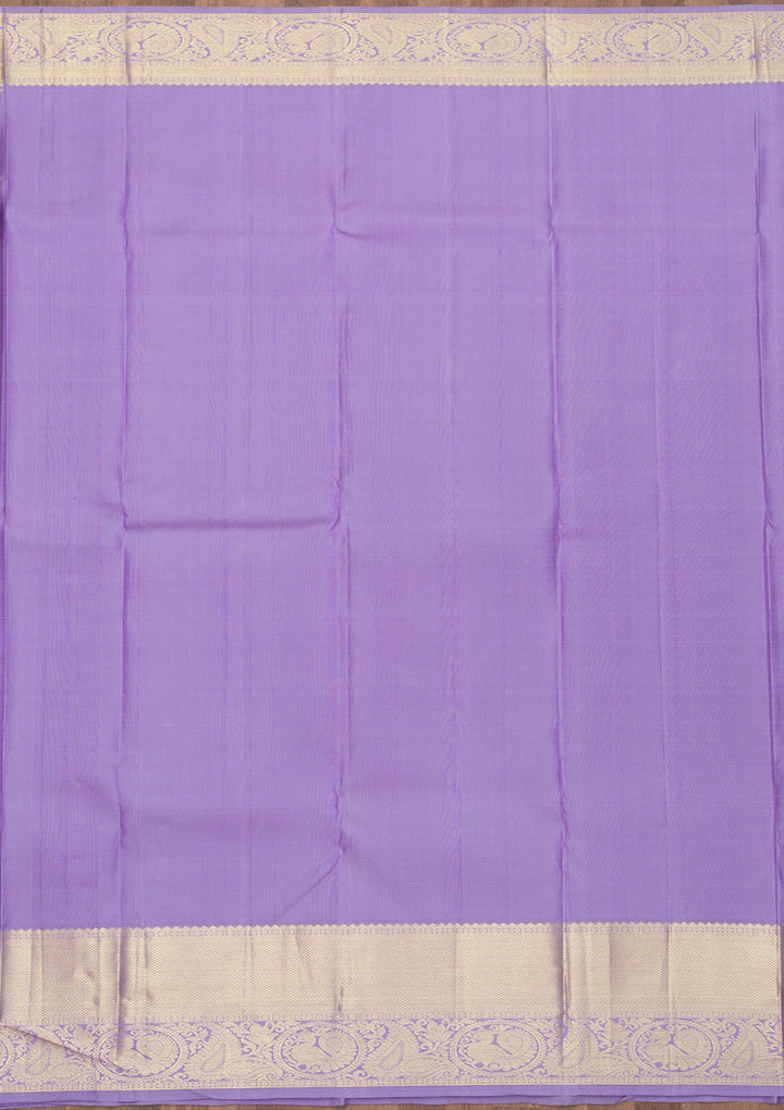 Lavender Zariwork Pure Silk Saree-Koskii