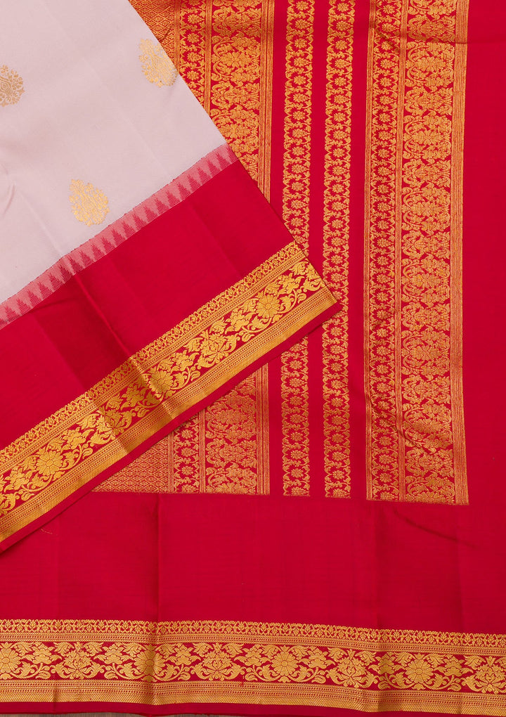 Lavender Zariwork Pure Silk Saree-Koskii