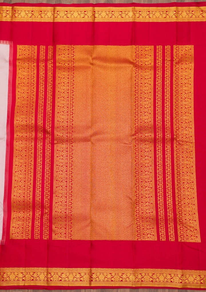 Lavender Zariwork Pure Silk Saree-Koskii