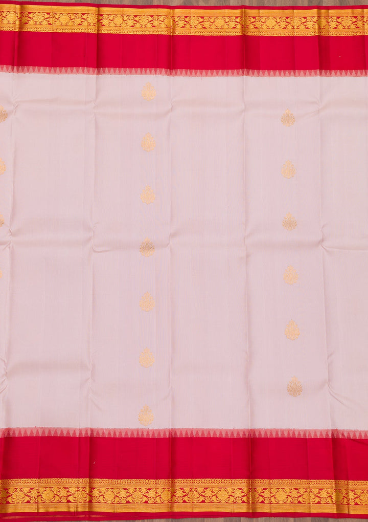 Lavender Zariwork Pure Silk Saree-Koskii
