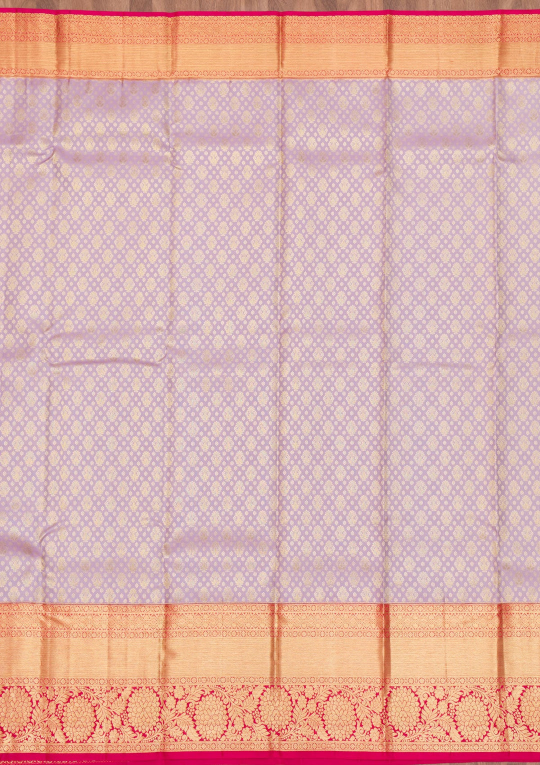 Lavender Zariwork Pure Silk Saree-Koskii