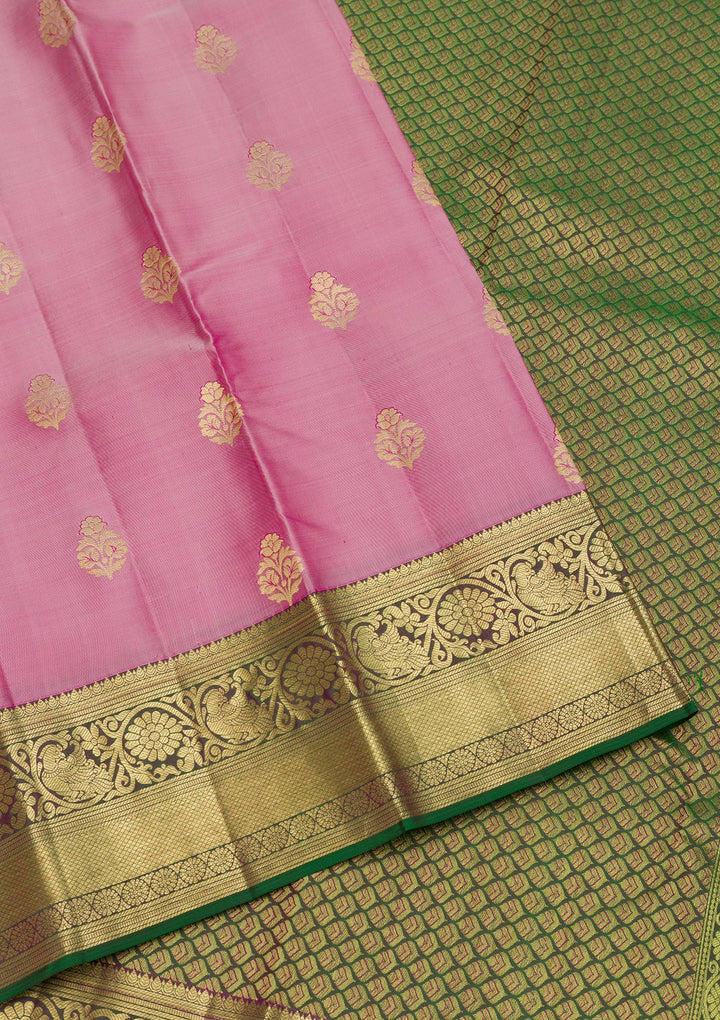 Lavender Zariwork Pure Silk Saree-Koskii