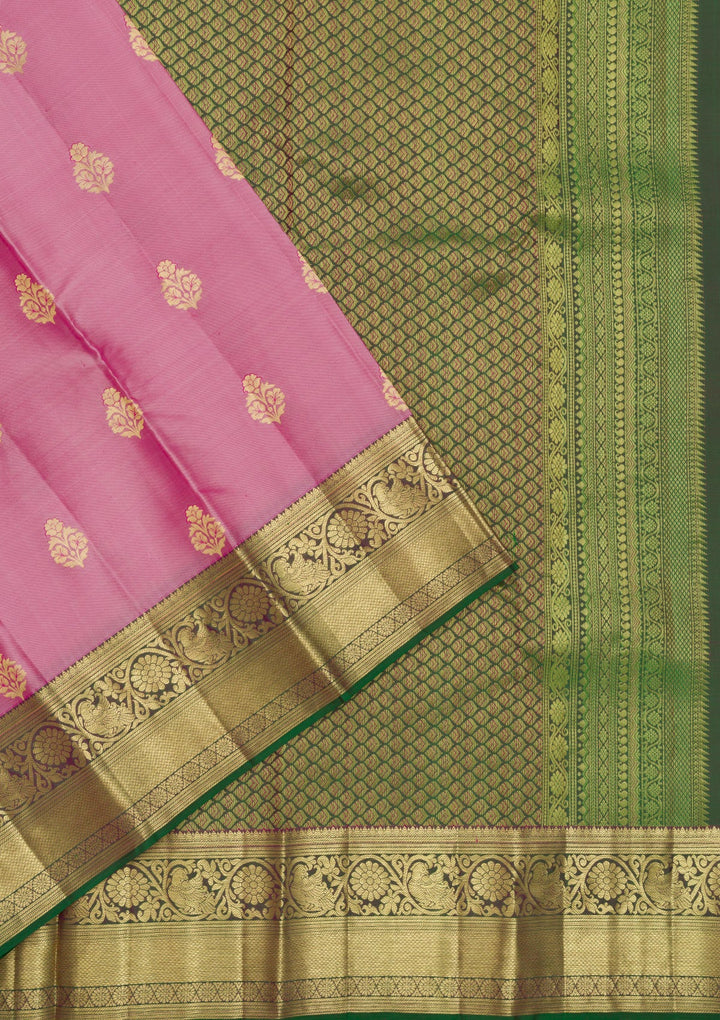 Lavender Zariwork Pure Silk Saree-Koskii