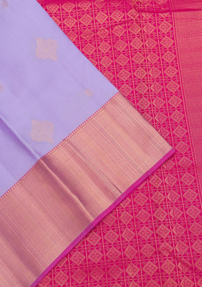 Lavender Zariwork Pure Silk Saree-Koskii