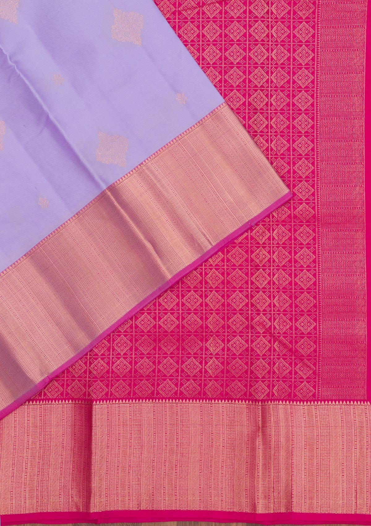 Lavender Zariwork Pure Silk Saree-Koskii