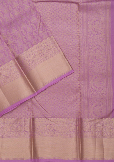 Lavender Zariwork Pure Silk Saree-Koskii