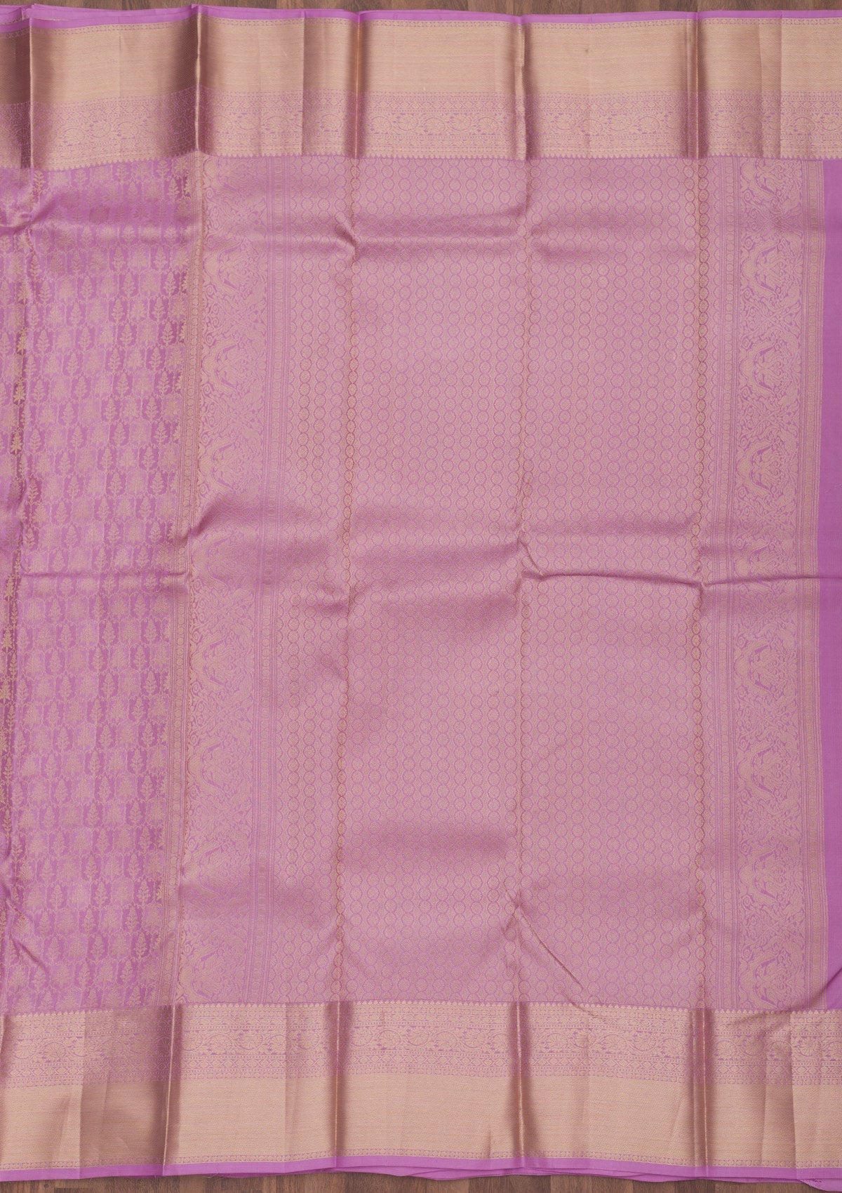 Lavender Zariwork Pure Silk Saree-Koskii