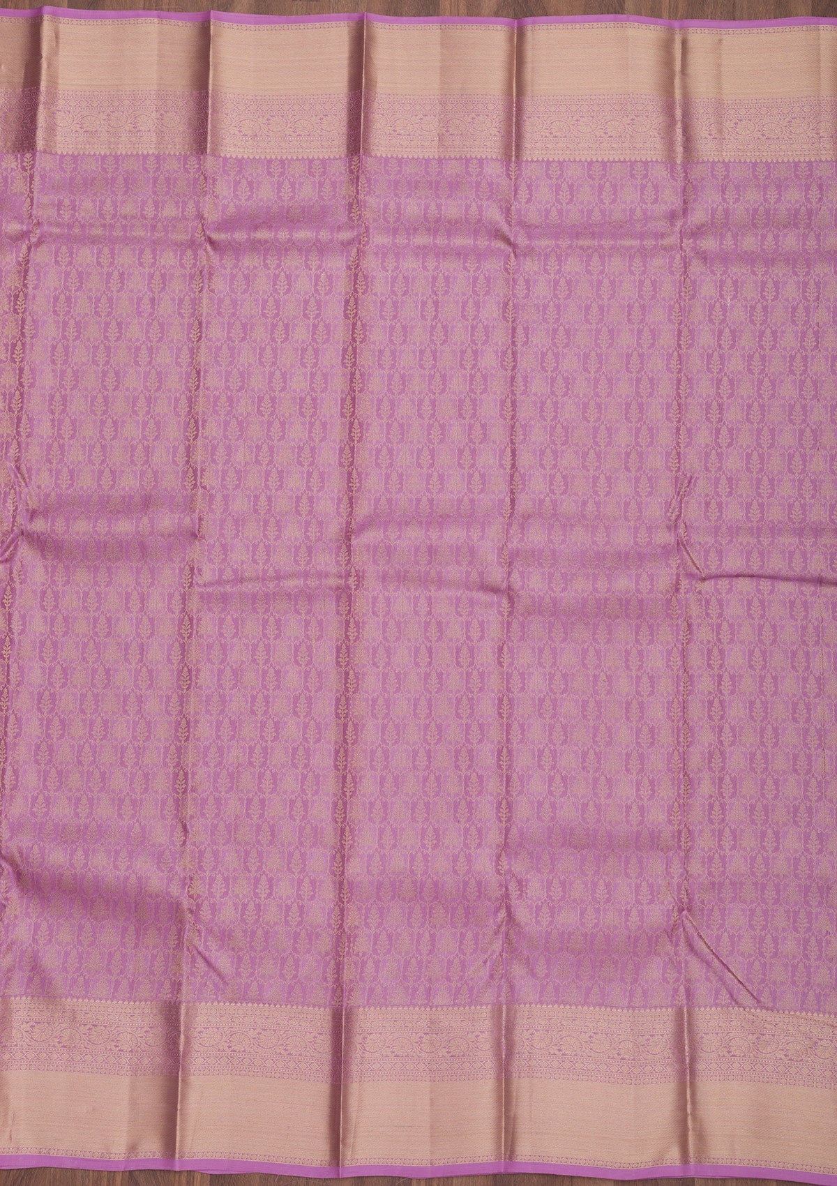 Lavender Zariwork Pure Silk Saree-Koskii