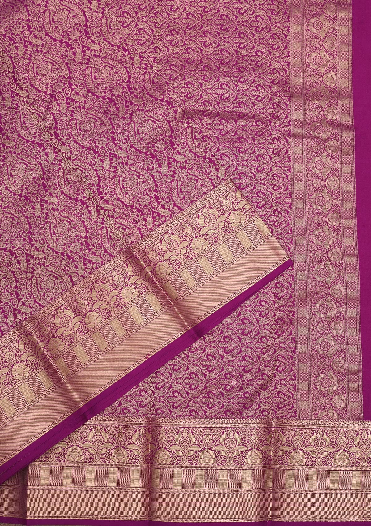 Lavender Zariwork Pure Silk Saree-Koskii