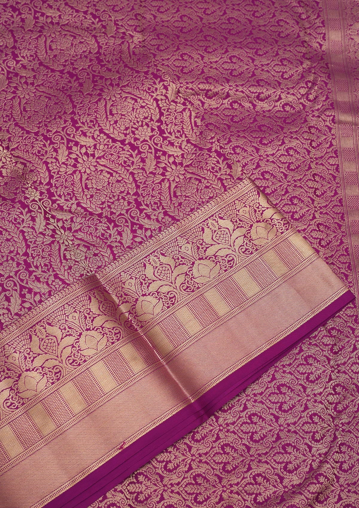 Lavender Zariwork Pure Silk Saree-Koskii