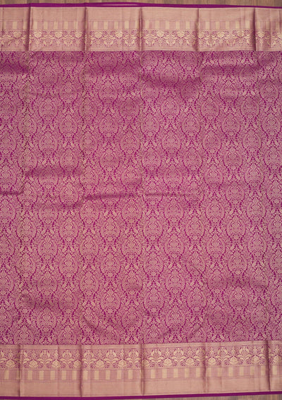 Lavender Zariwork Pure Silk Saree-Koskii