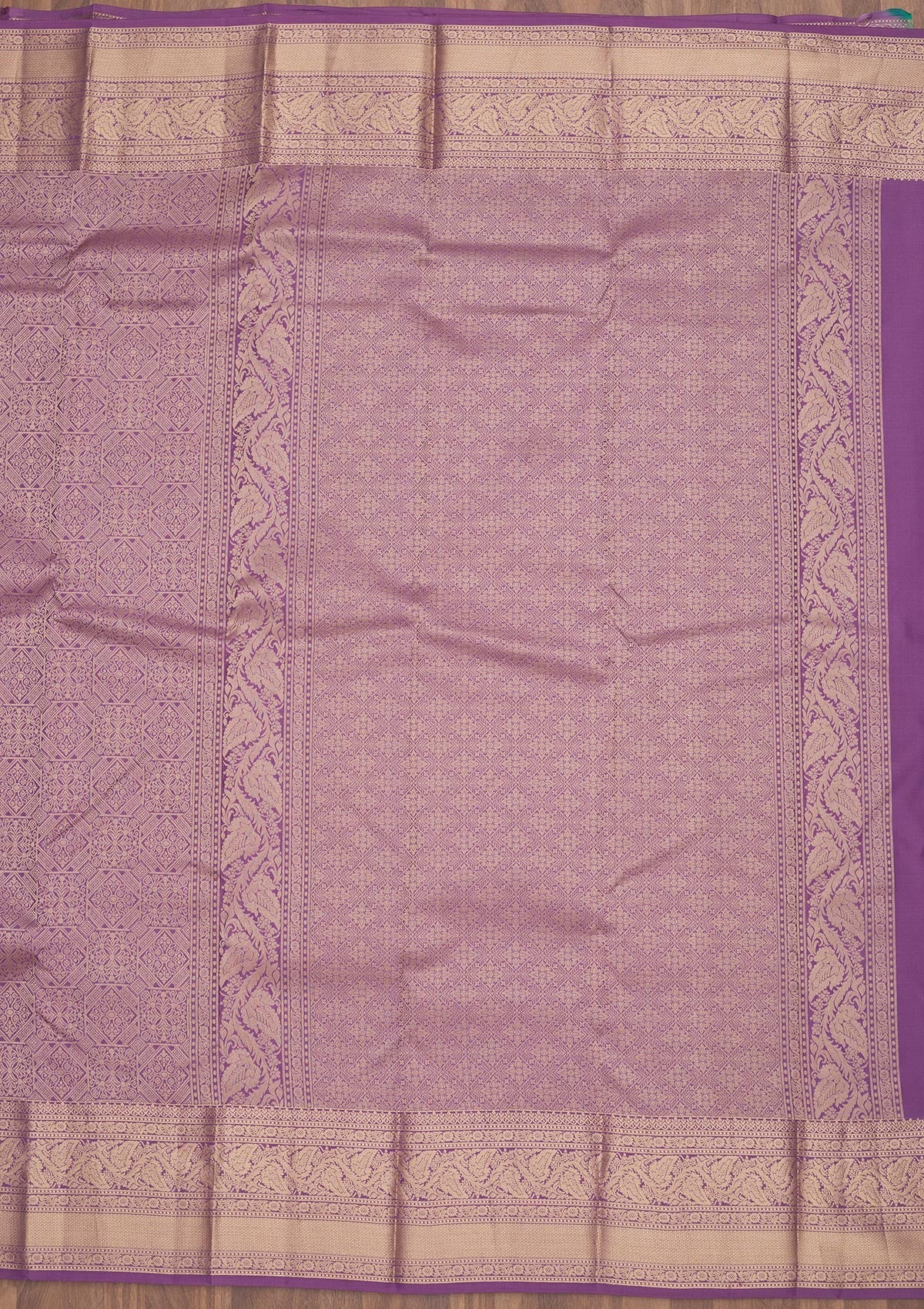 Lavender Zariwork Pure Silk Saree-Koskii