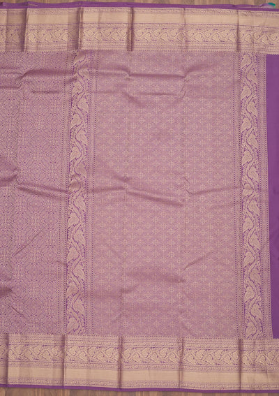 Lavender Zariwork Pure Silk Saree-Koskii