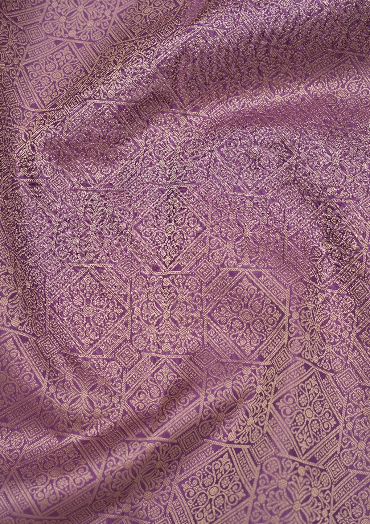 Lavender Zariwork Pure Silk Saree-Koskii