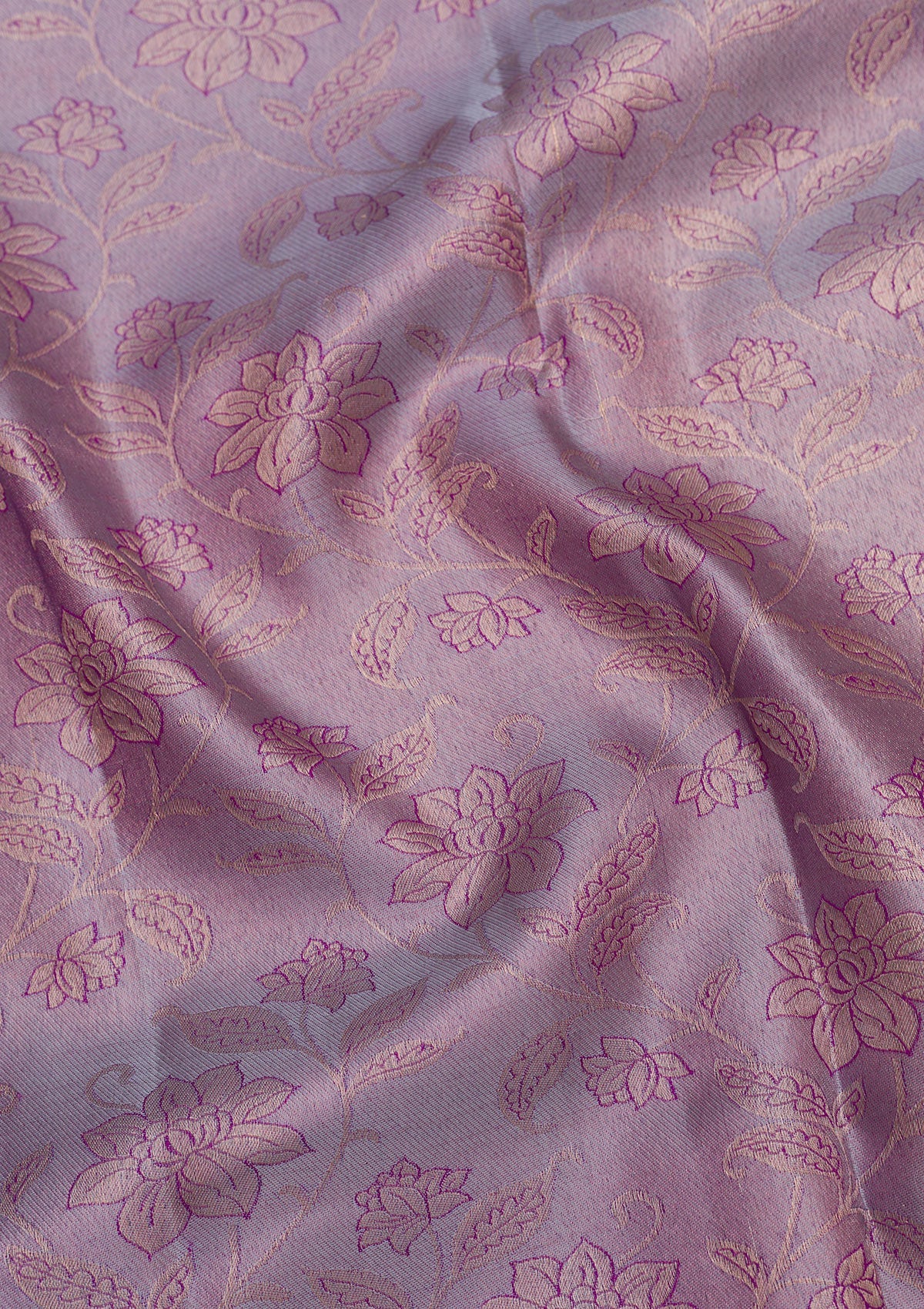 Lavender Zariwork Pure Silk Saree-Koskii