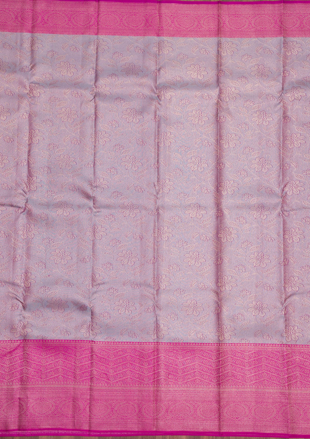 Lavender Zariwork Pure Silk Saree-Koskii