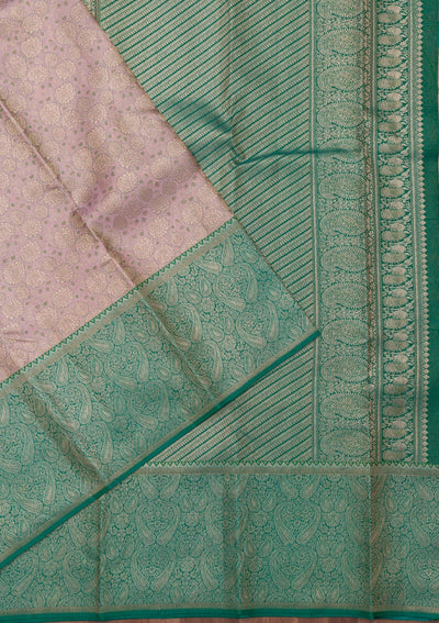 Lavender Zariwork Pure Silk Saree-Koskii