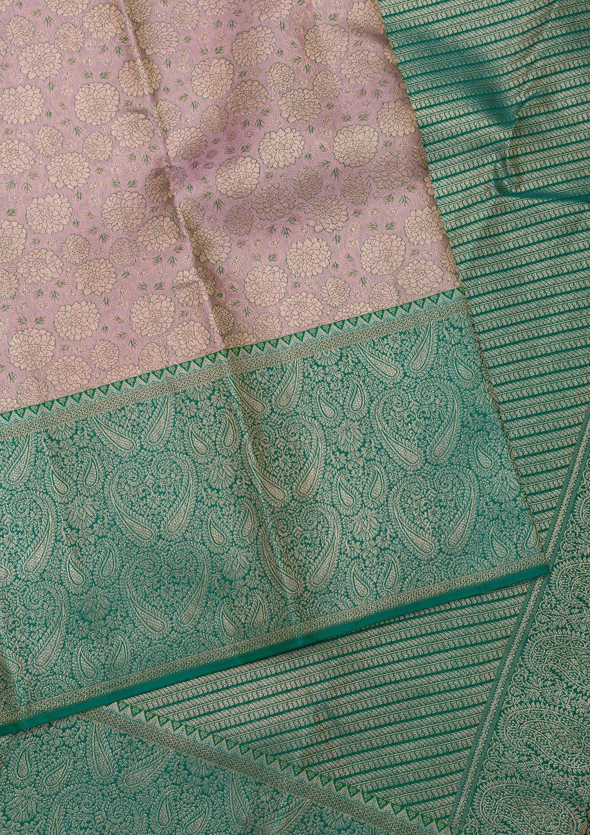 Lavender Zariwork Pure Silk Saree-Koskii